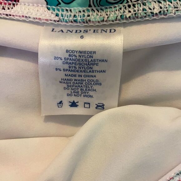 Lands End | Paisley Print Bikini Top & Skirt Swim Suit Set | 6 - Picture 5 of 8